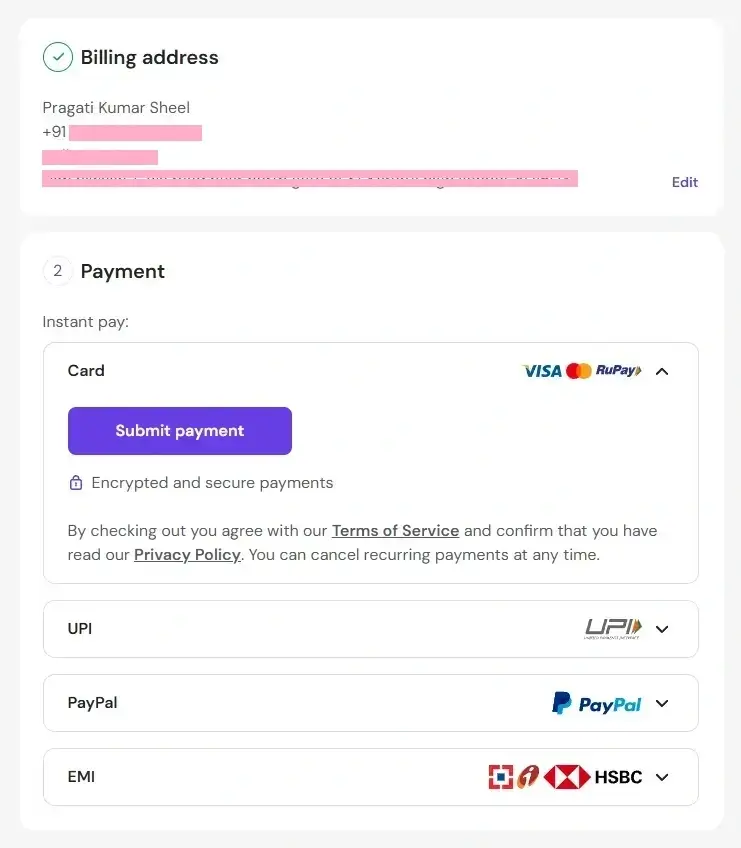 hostinger payment option