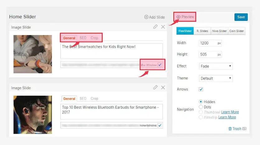 Adding Images to Slider