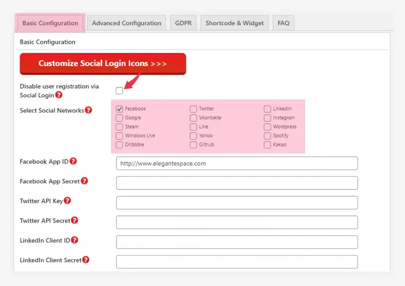social login