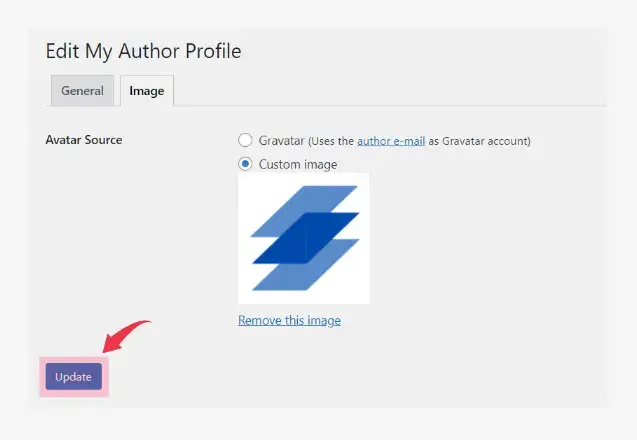 update author avatar