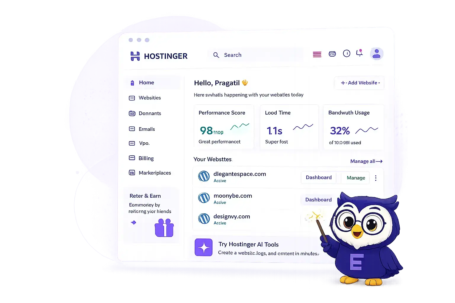 Hostinger review by elegantespace