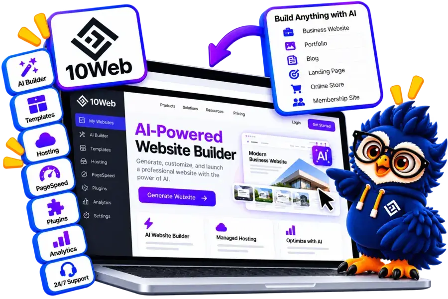 10 web ai website builder review elegantespace