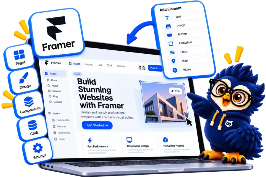 framer website builder review elegantespace