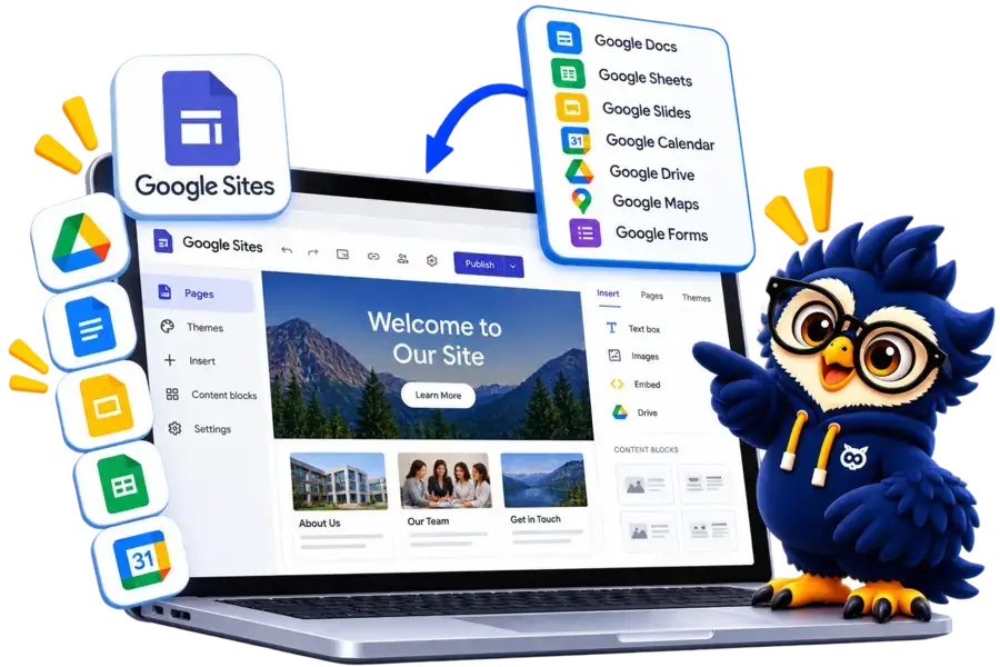 google sites website builder elegantespace