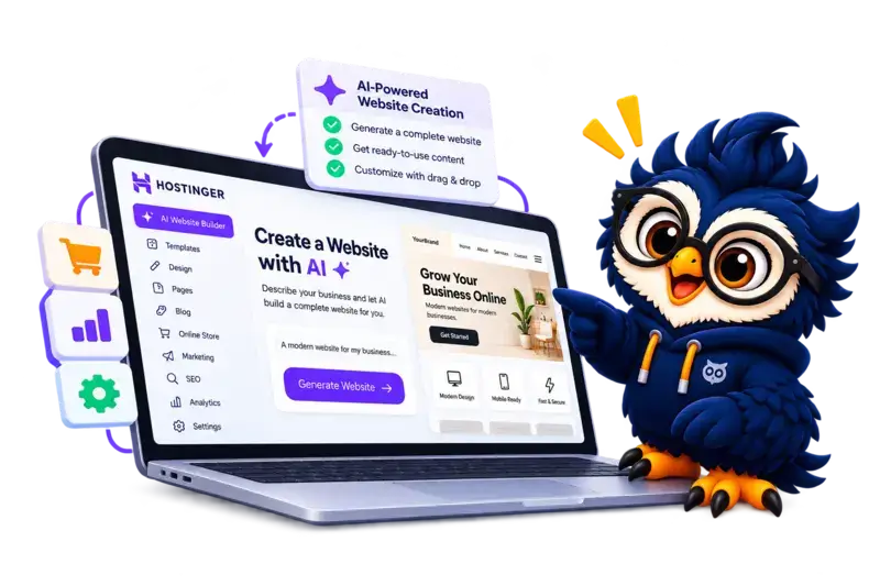 hostinger ai website builder review elegantespace