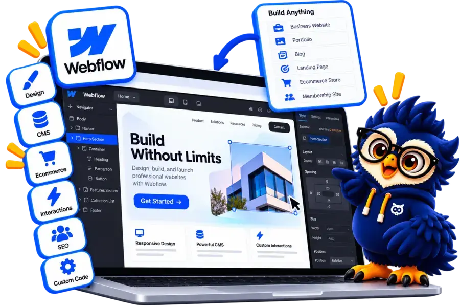 webflow website builder review elegantespace