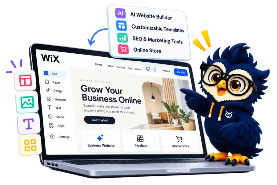 wix website builder elegantespace