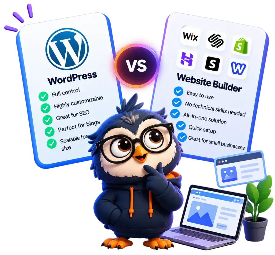 wordpress vs website builder